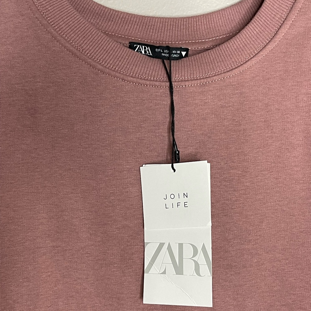 Zara NEW Shoulder Padded Sweatshirt